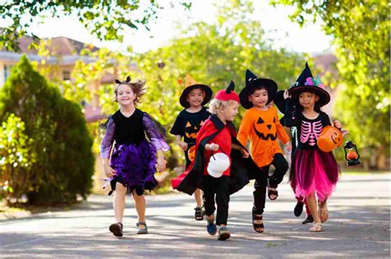 A Cross Stitch Design Of Kids Dressed In Halloween Costumes Trick Or Treating Cross Stitch For Halloween: 13 Spooky Designs: 13 Cross Stitch Designs Featuring A Variety Of Different Halloween Images (Caz Hoyle S Cross Stitch Designs)