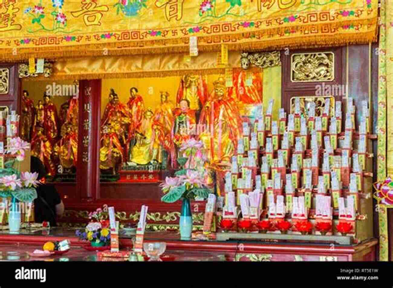 A Serene Altar Inside Goddess Of Mercy Temple Goddess Of Mercy (Hong Kong Temples Collection 6)