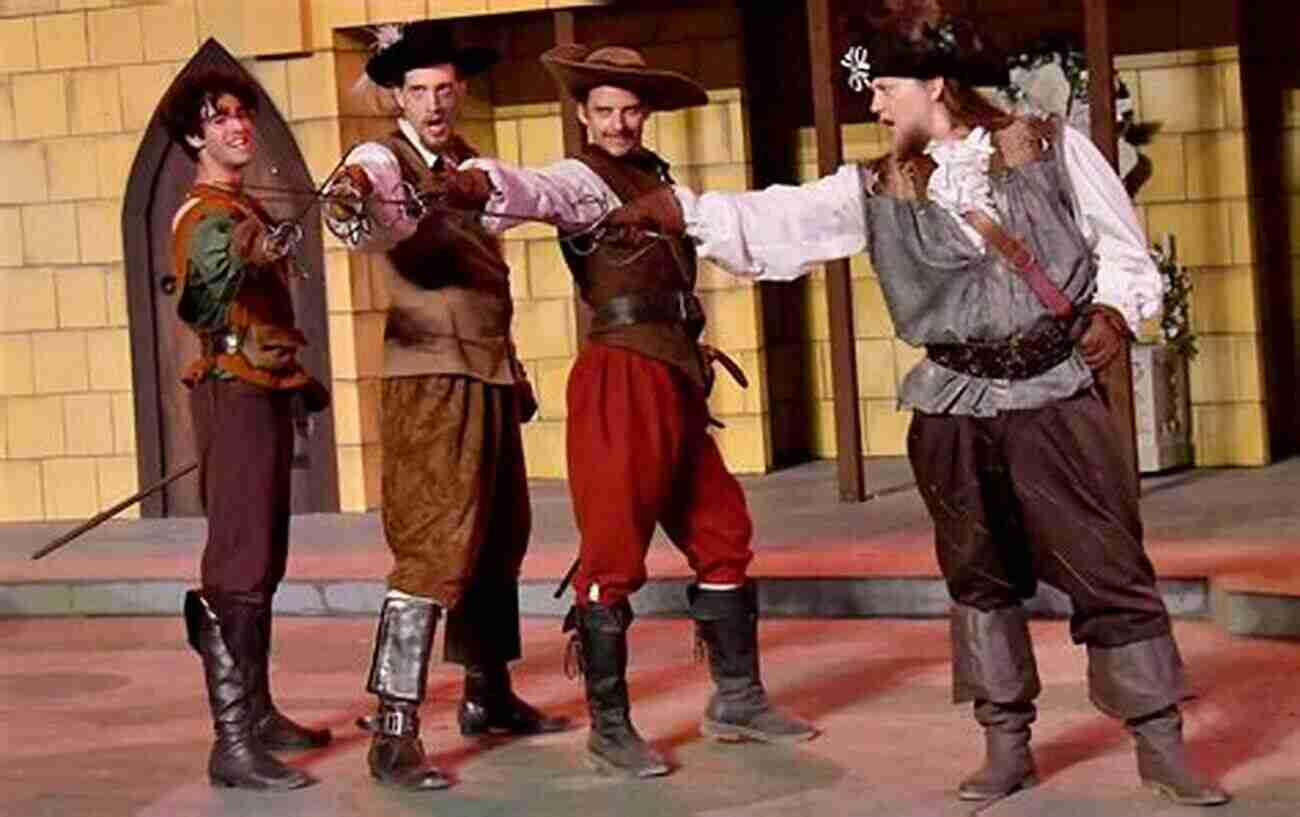 Artagnan And The Three Musketeers Fighting Against Adversaries With Their Swords D Artagnan And The Three Musketeers: For Crown And Glory