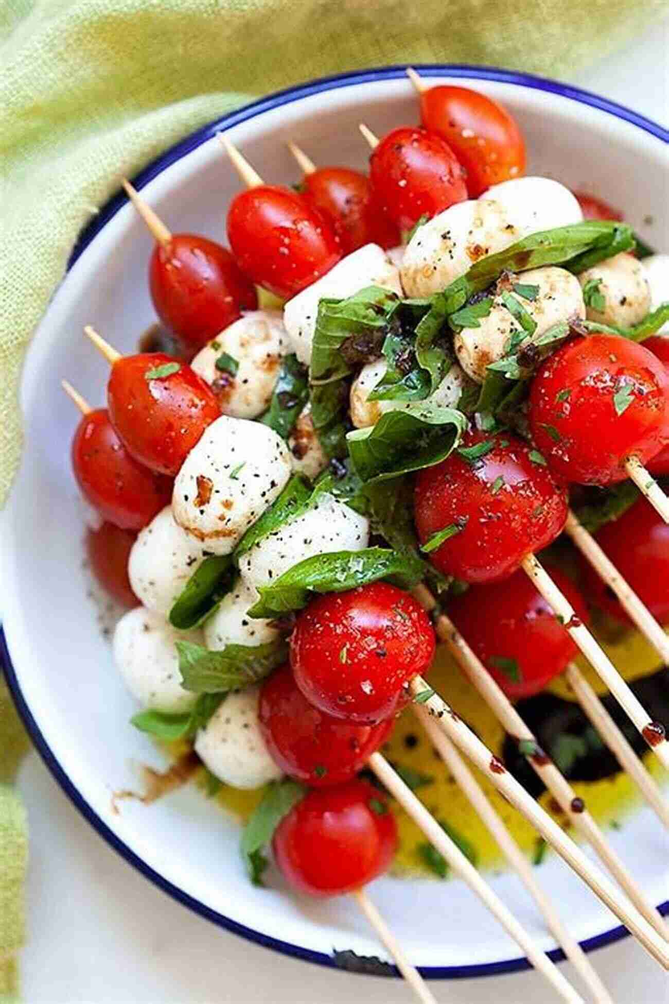 Caprese Skewers A Refreshing And Bite Sized Salad On A Stick. Bobbitt Belly Pleasers: 40 Recipes To Make For A Potluck Picnic