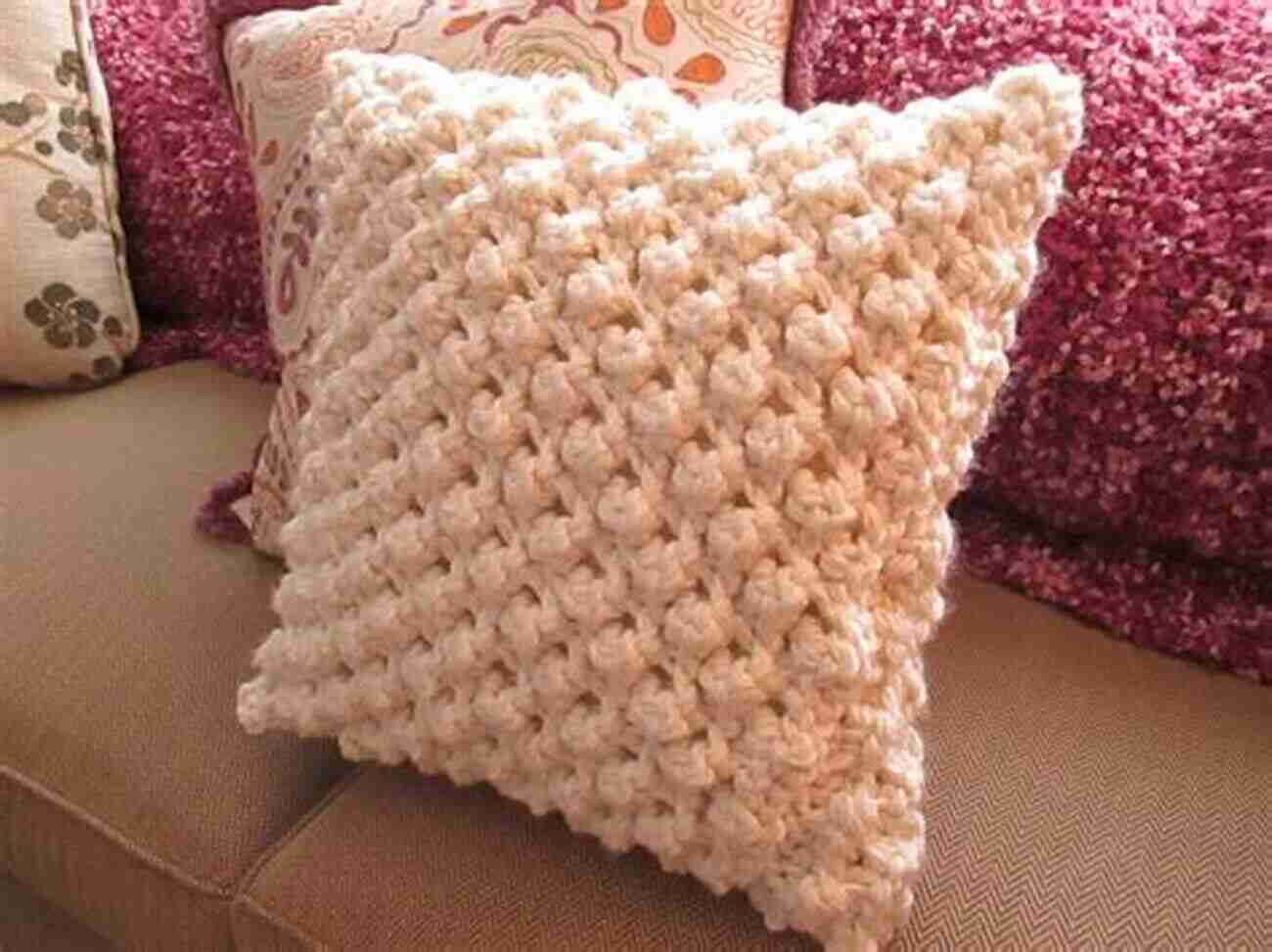 Crochet Pillow With Popcorn Stitch Pattern Pillow Crochet Tutorials: Crochet Pillow And Cushions Patterns And Stitches: Pillow Crochet Patterns