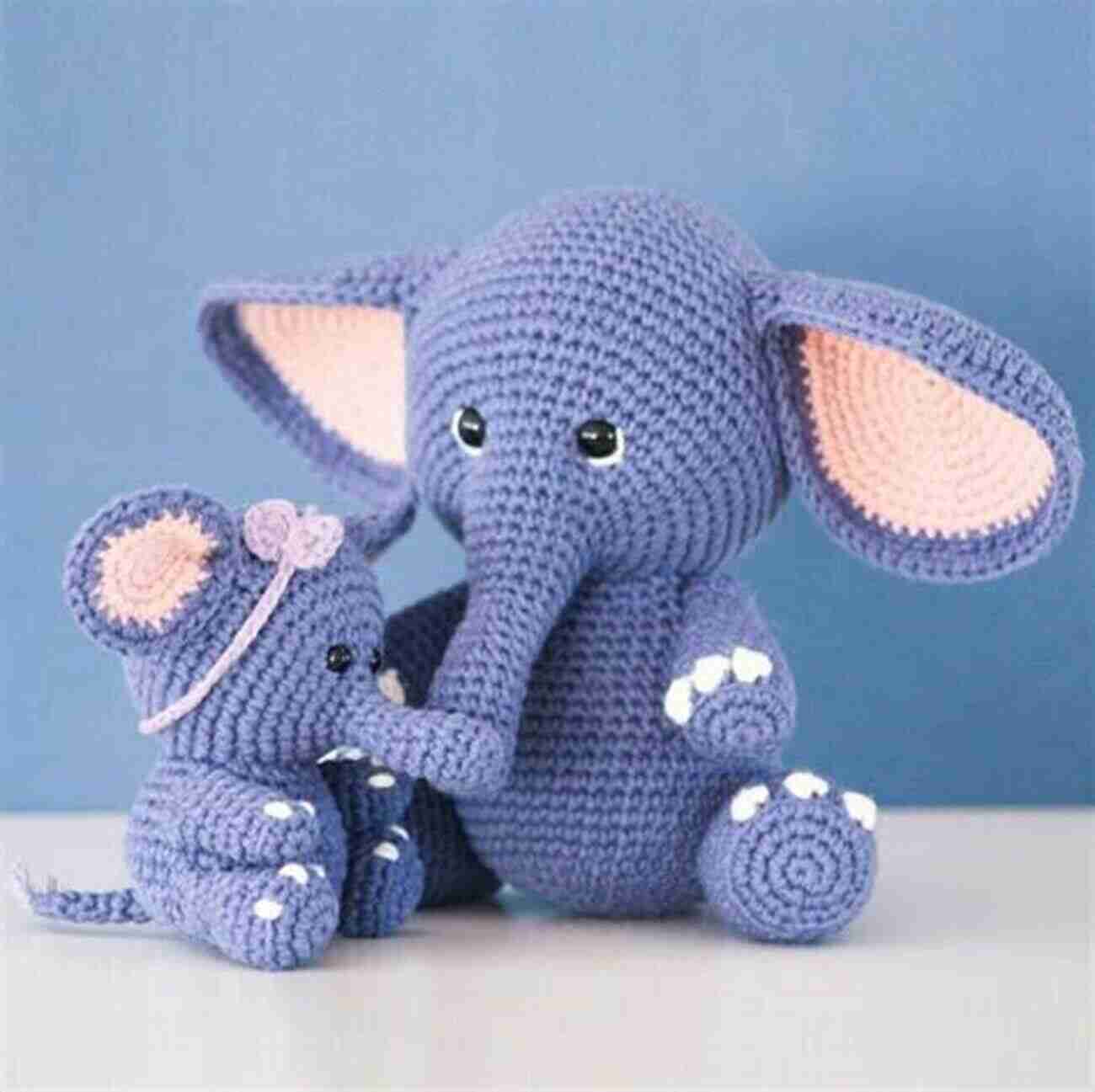 Crocheted Mommy And Baby Elephant Toy ELEPHANT Crochet Pattern Ebook By HomeArtist Designs