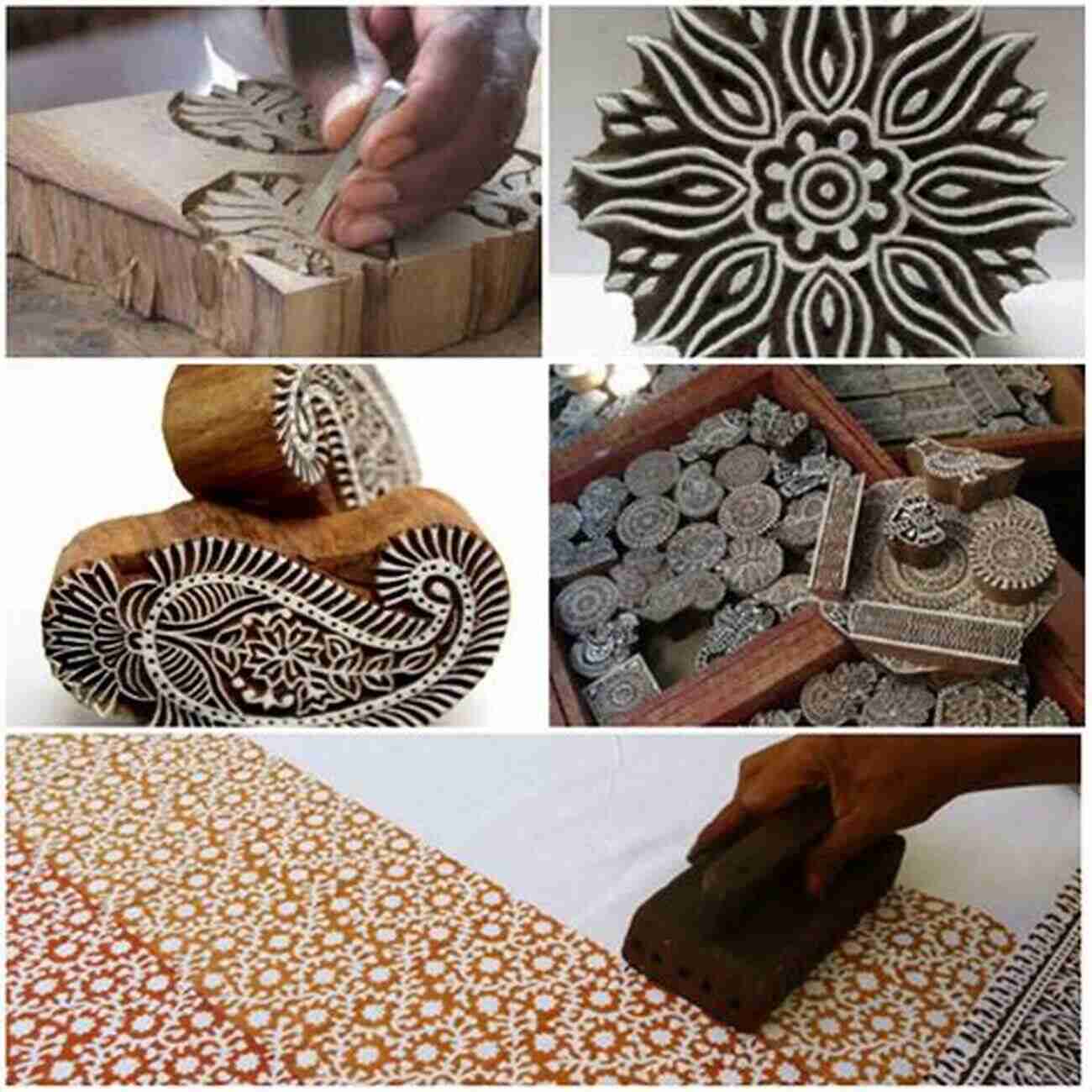 Hand Printed Woodblock Printed Fabrics Modern Block Printing: Over 15 Projects Designed To Be Printed By Hand