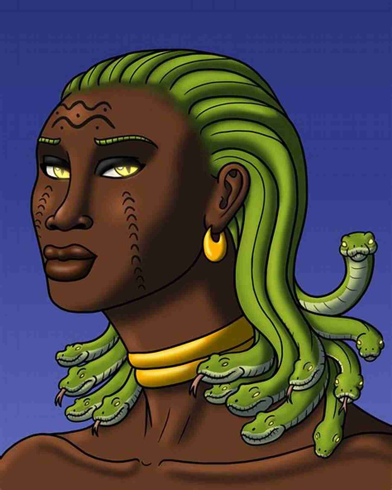 Illustration Of Medusa A Snake Haired Creature Who Could Turn People To Stone With Her Gaze Ancient Greece Has Monsters Too Ancient Greece Illustrated Children S Ancient History