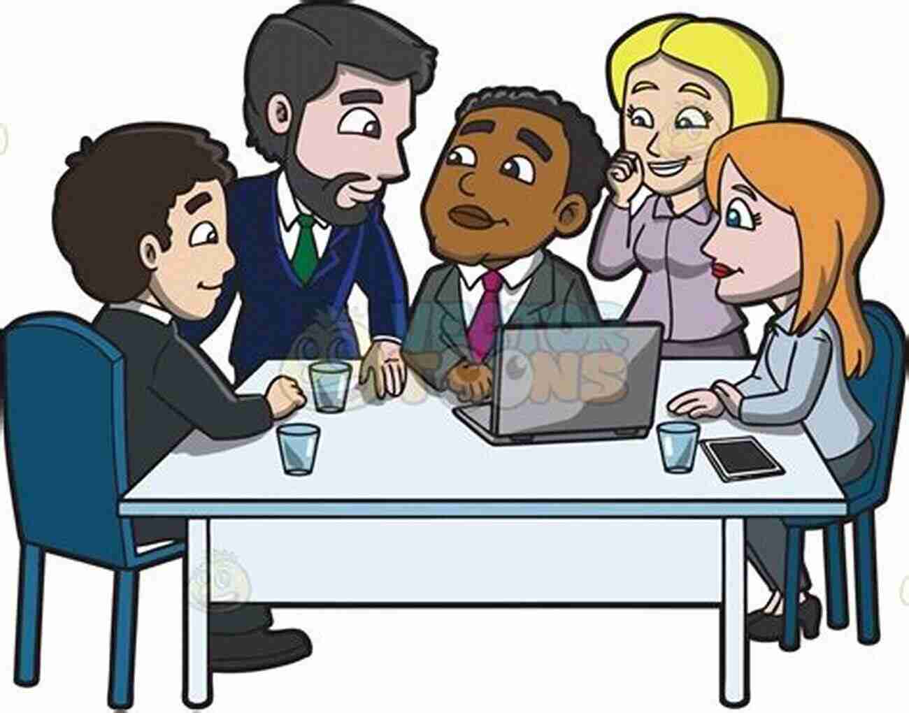 Illustration Of A Group Of Professionals Discussing A Project In An Office Statistical Process Control For The Food Industry: A Guide For Practitioners And Managers