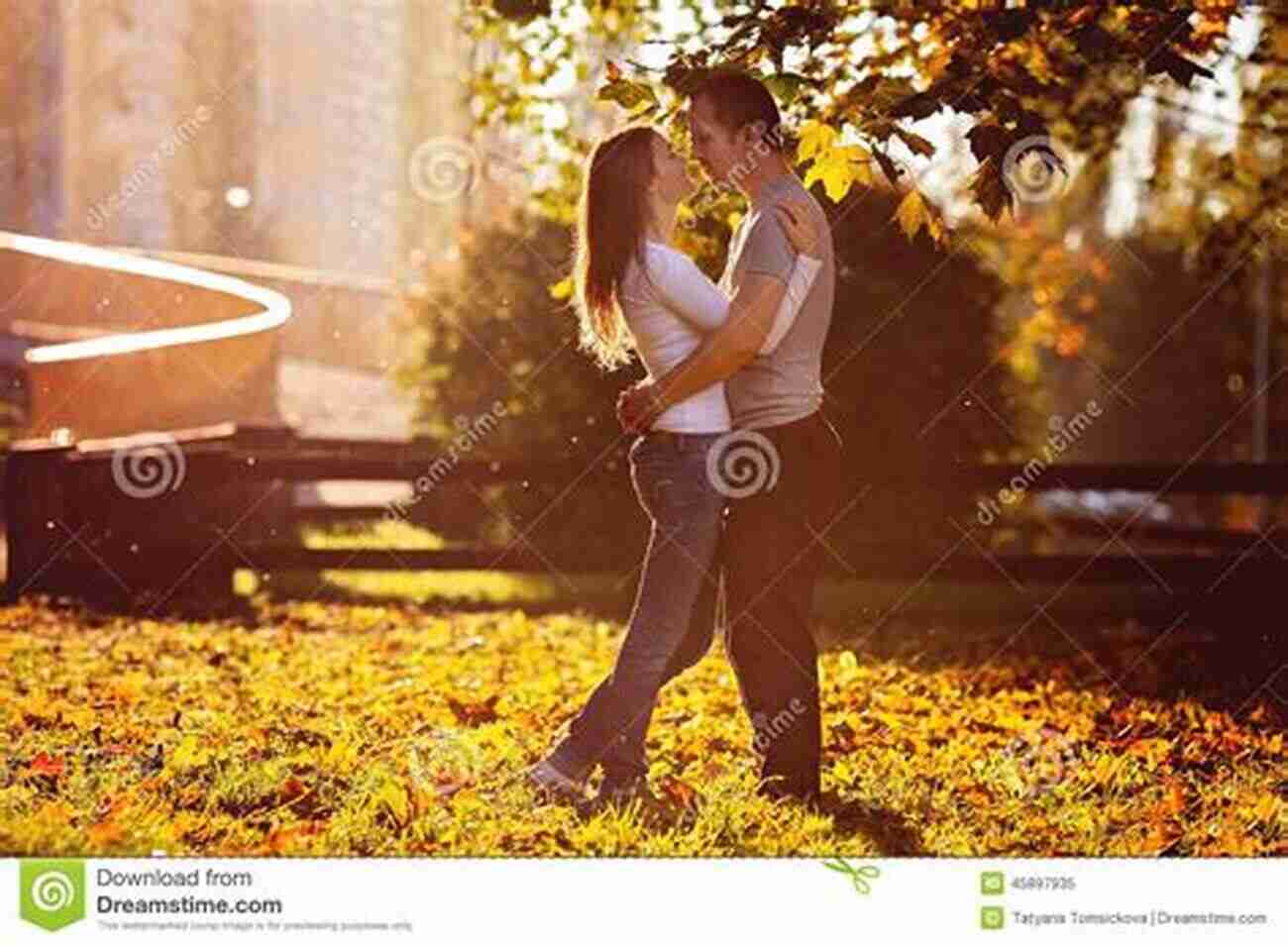 Illustration Of A Passionate Couple Embracing Each Other In A Park During Sunset Anchored Hearts: An Entertaining Latinx Second Chance Romance (Keys To Love 2)