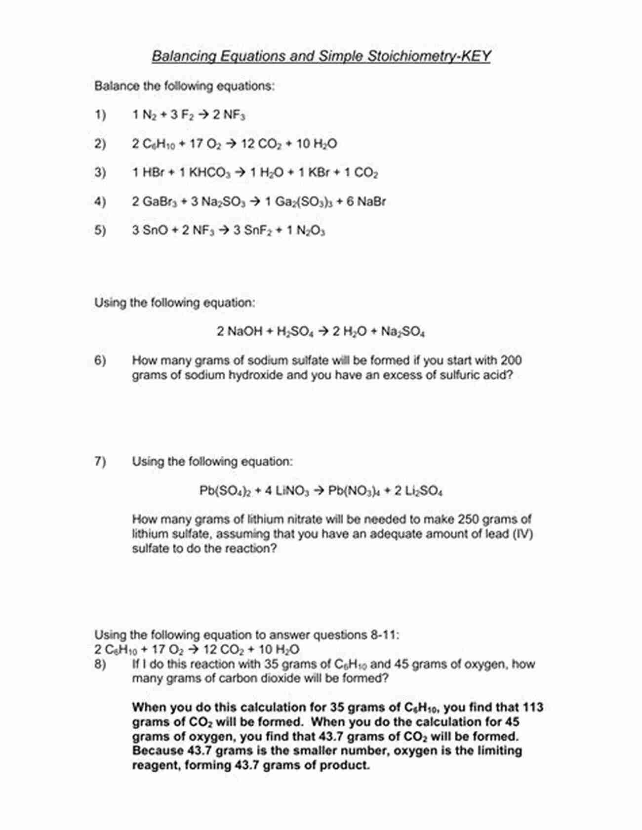 Kinetics Worksheet Key Sassy Stoichiometry Problems: 14 Worksheets And Keys For College Prep And Honors Chemistry High School Students (5 Steps Chemistry Workbook Series)