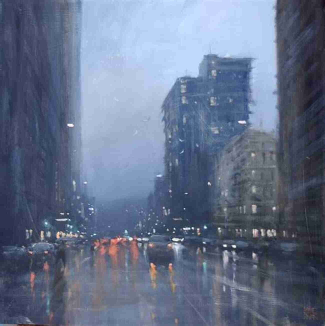 Painting By Therese Evoking A Sense Of Melancholy With A Rainy Cityscape Gallery Therese: Paintings And Poetry (Poetry From Therese)