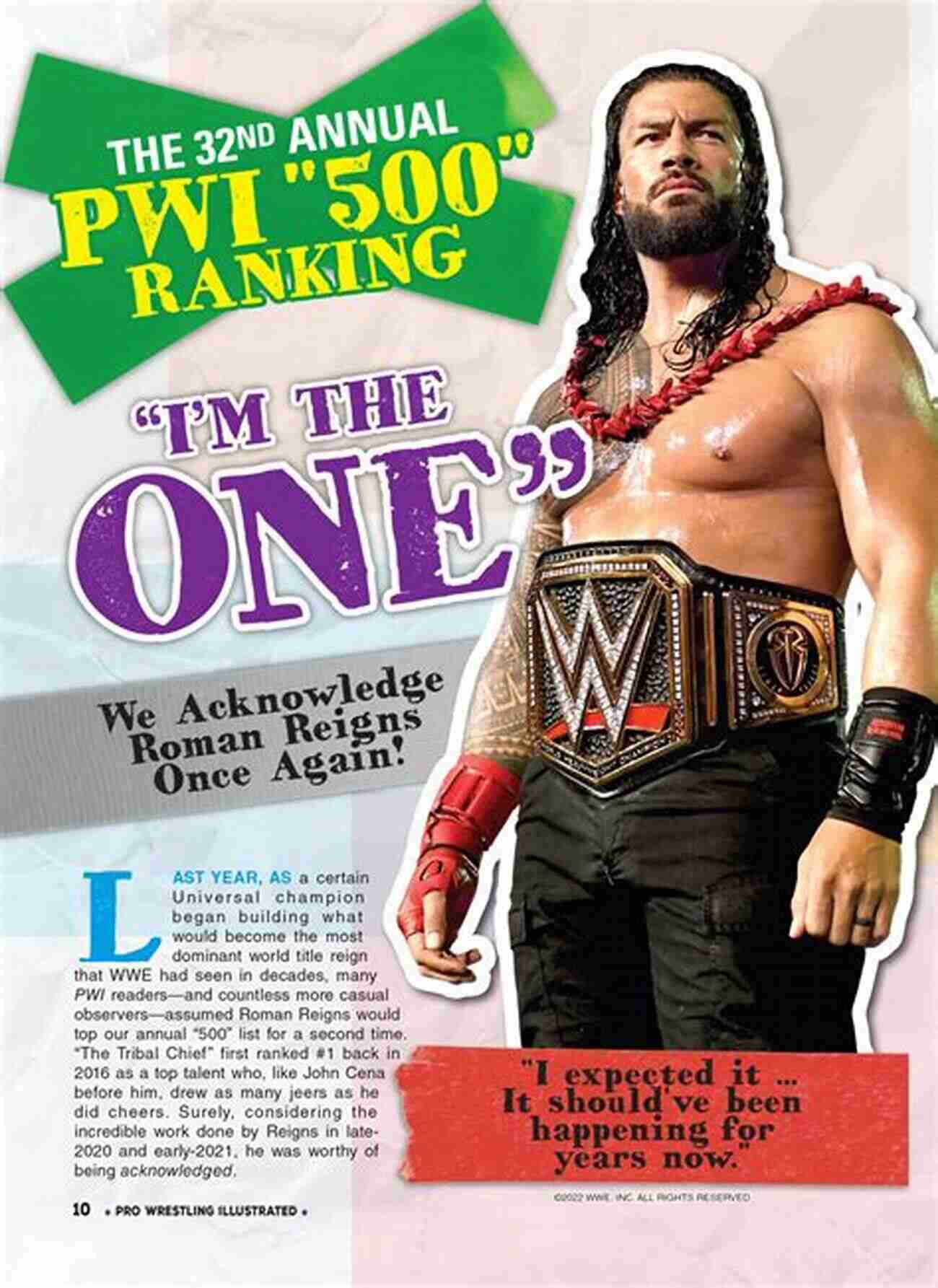 Pro Wrestling Illustrated 31st Annual PWI 500 Issue December 2021 Pro Wrestling Illustrated: 31st Annual PWI 500 Issue (December 2021)