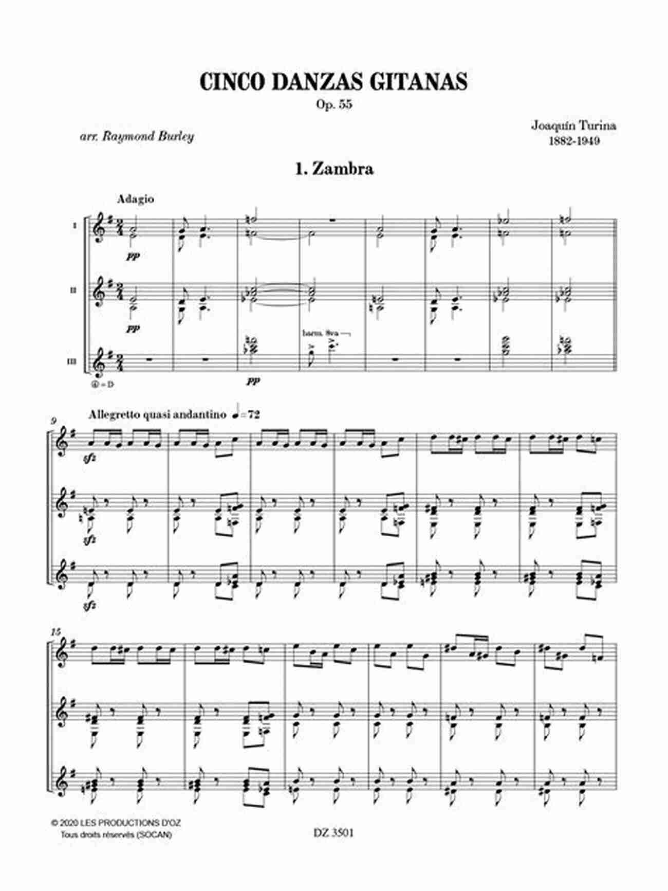 Sheet Music For Danzas Gitanas By Joaquín Turina Spanish For Guitar: Masters In TAB: Easy To Intermediate Sheet Music Solos By The Spanish Masters