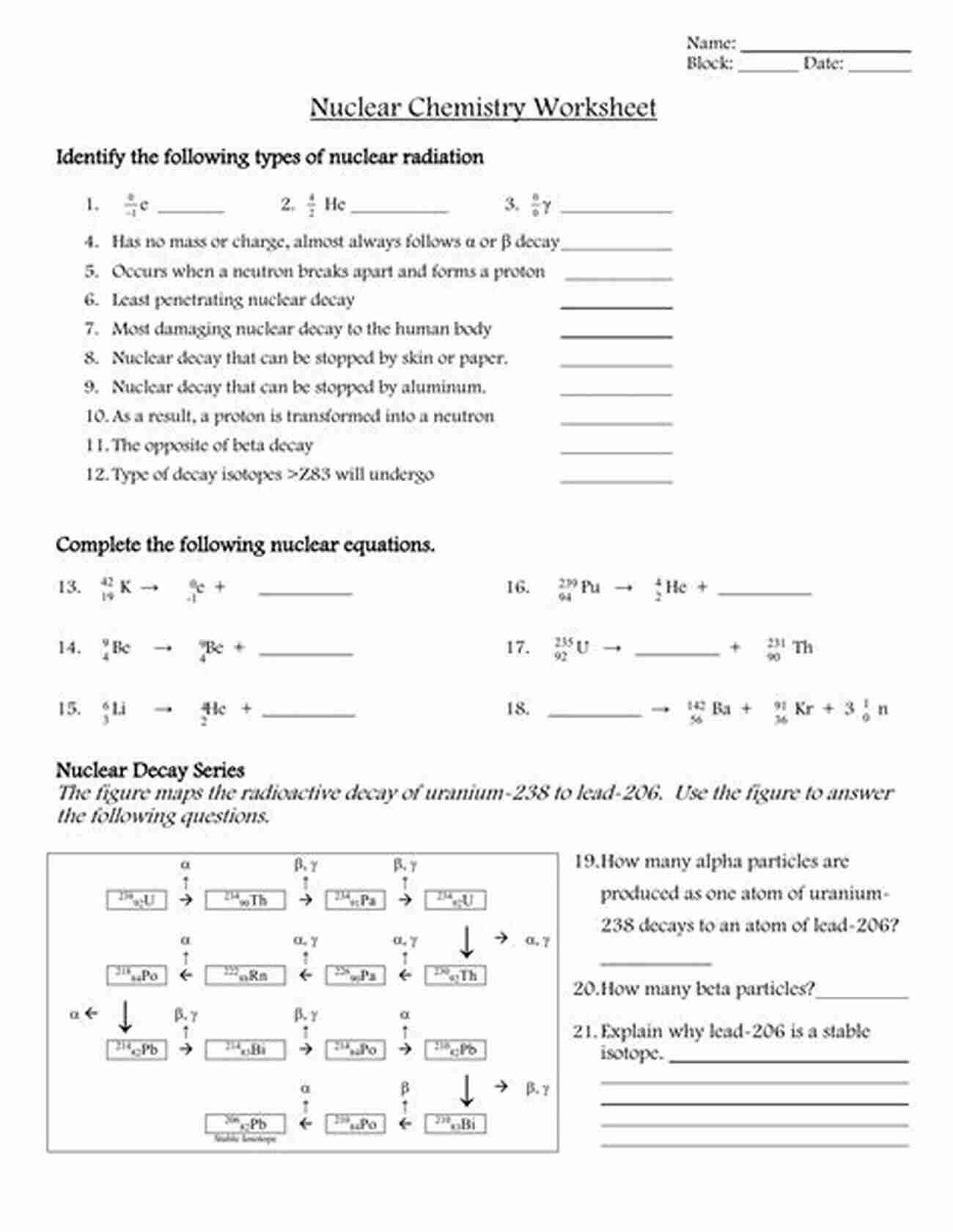 Nuclear Chemistry Worksheet Key Sassy Stoichiometry Problems: 14 Worksheets And Keys For College Prep And Honors Chemistry High School Students (5 Steps Chemistry Workbook Series)