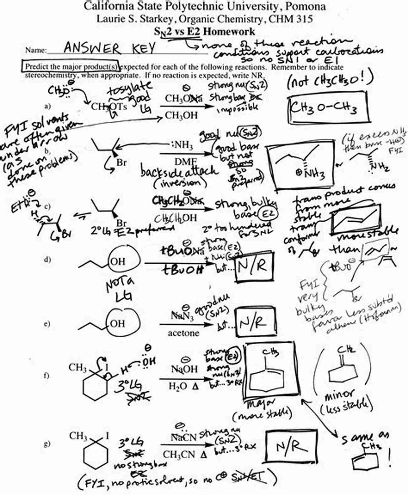 Organic Chemistry Worksheet Key Sassy Stoichiometry Problems: 14 Worksheets And Keys For College Prep And Honors Chemistry High School Students (5 Steps Chemistry Workbook Series)