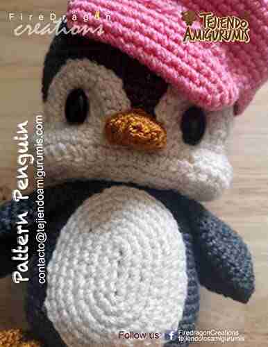 Penguin with beret Amigurumi Pattern: Print copy layout