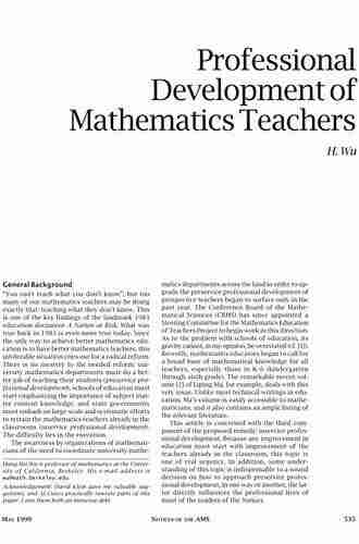 Professional Development And Knowledge Of Mathematics Teachers (European Research In Mathematics Education)